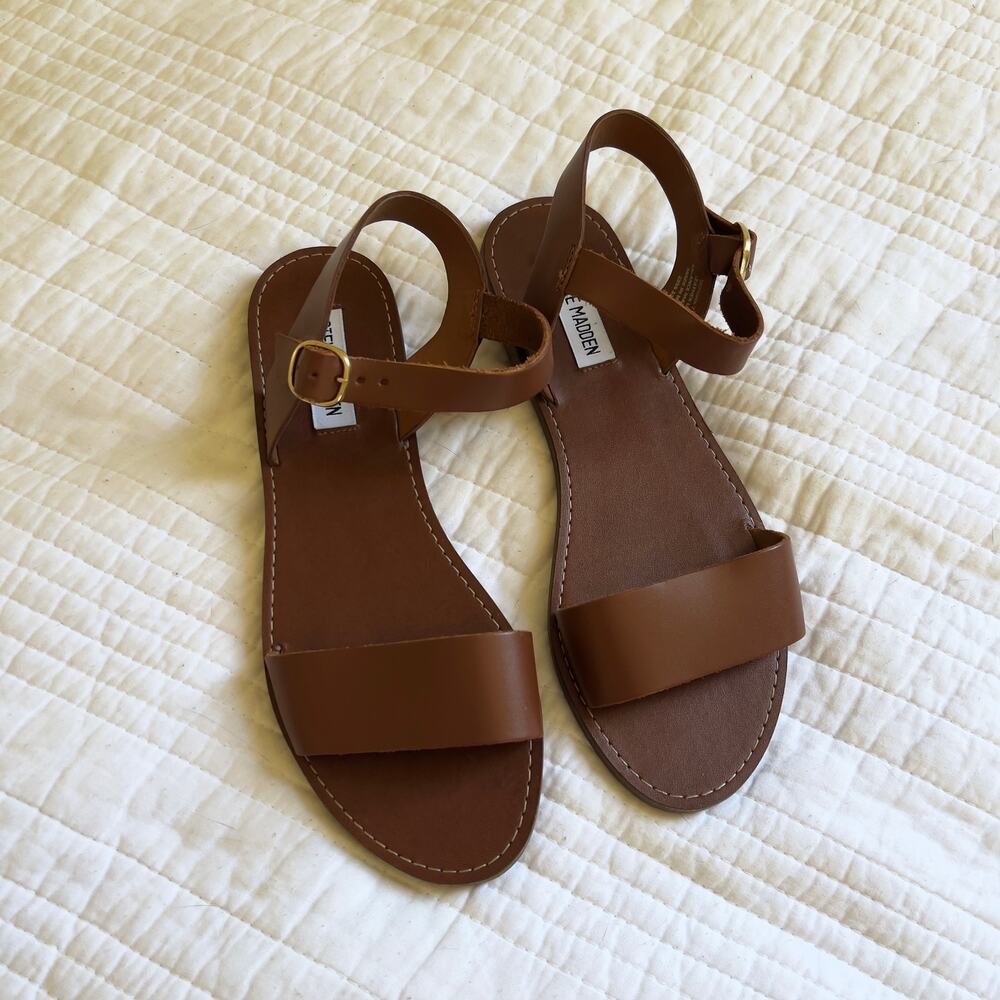 Steve Madden Donddi Brown Sandals Women's 7.5M NWOT